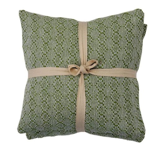 Endon SG Recy Cott Dia Cushion Green 430x430mm (2pk) - ED-5059413691539