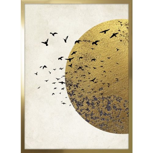 ARS LONGA Obraz ptaki na tle złotego słońca 149-51 Külső méret 53x73