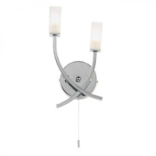 ENDON Havana 2lt Wall Chrome plate & frosted glass 2 x 3W LED G9 - ED-146-2CH