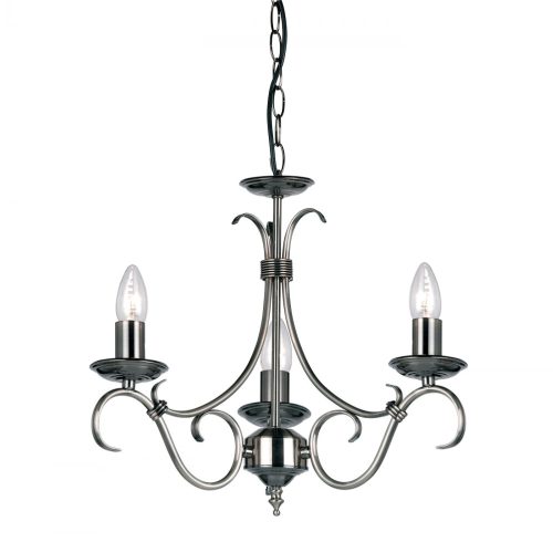 Endon Lighting Bernice silver pendant