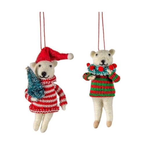 Endon Polar Bears w/Decorations (Set of 2) 65x65x110mm - ED-5059413417641