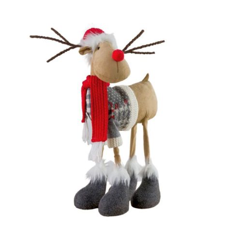 Endon Reindeer Boy Brown/Grey/Red 210x120x410mm - ED-5059413421952