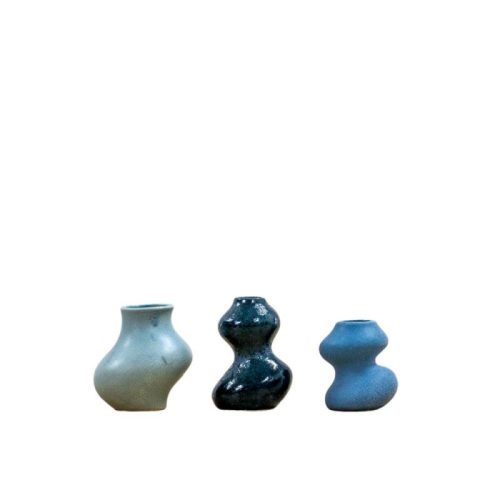 Endon Saburo Vase Small Set of 3 Blue - ED-5059413677410