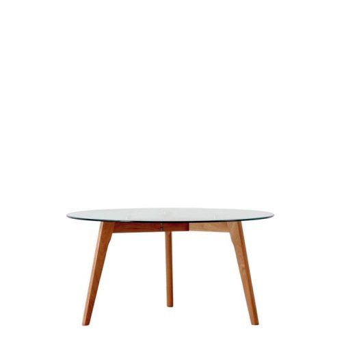 Endon Blair Round Coffee Table Oak 900x900x450mm - ED-5059413686016
