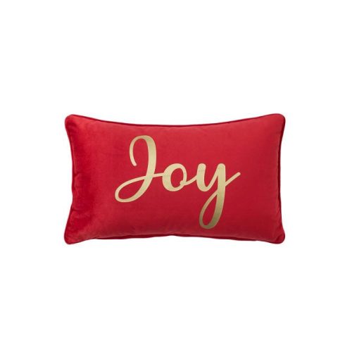 Endon Joy Metallic Mink Velvet Cushion Red 300x500mm - ED-5059413757990