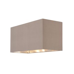Kiegészítők - ENDON Cassier 1lt Shade Taupe silk & bright nickel plate 40W E27 or B22 GLS - ED-74417