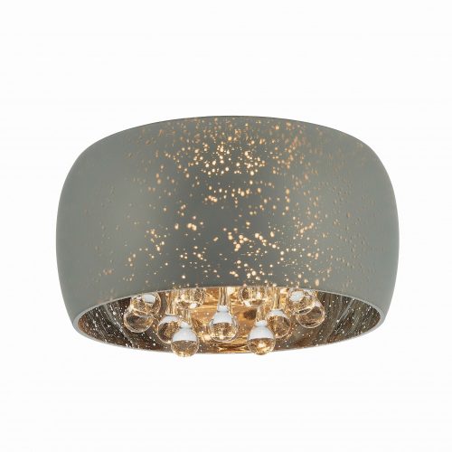 ENDON Eclipse 3lt Flush Chrome plate glass & clear glass 3 x 3W LED G9 - ED-78696