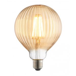 Fényforrások - ENDON Ribb 1lt Accessory Amber glass 4W LED E27 Warm White - ED-80179