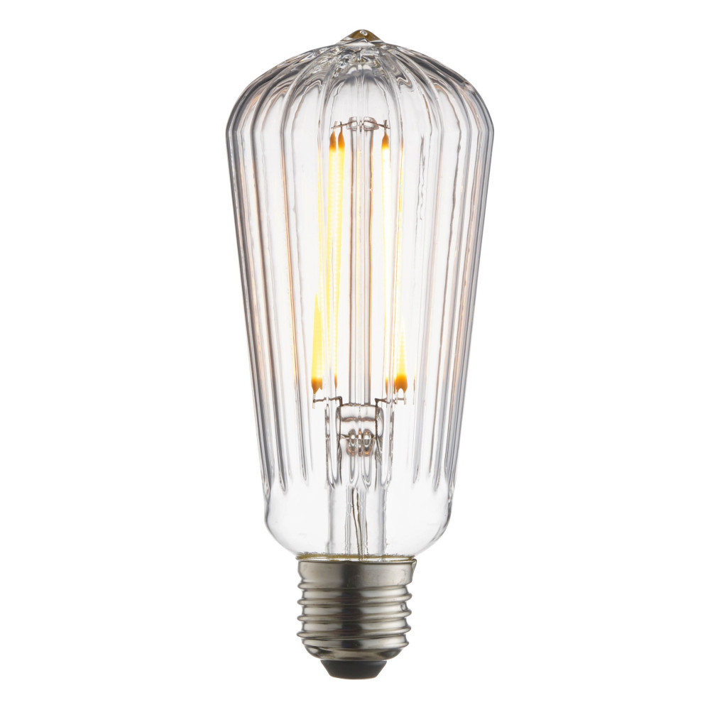 Fényforrások - ENDON Ribb Pear 1lt Accessory Clear glass 4W LED E27 Warm White - ED-80180 Fényforrások - ENDON Ribb Pear 1lt Accessory Clear glass 4W LED E27 Warm White - ED-80180