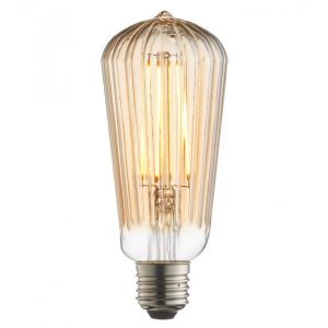 Fényforrások - Endon Ribb Pear E27 LED filament 4w amber - ED-80181