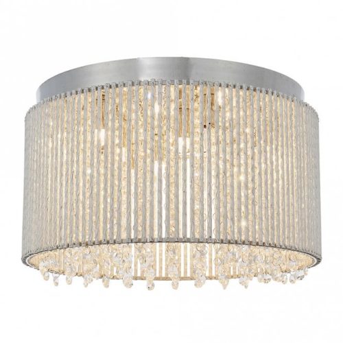 ENDON Galina 10lt Flush Chrome plate & clear crystal 10 x 25W G9 clear capsule - ED-81980