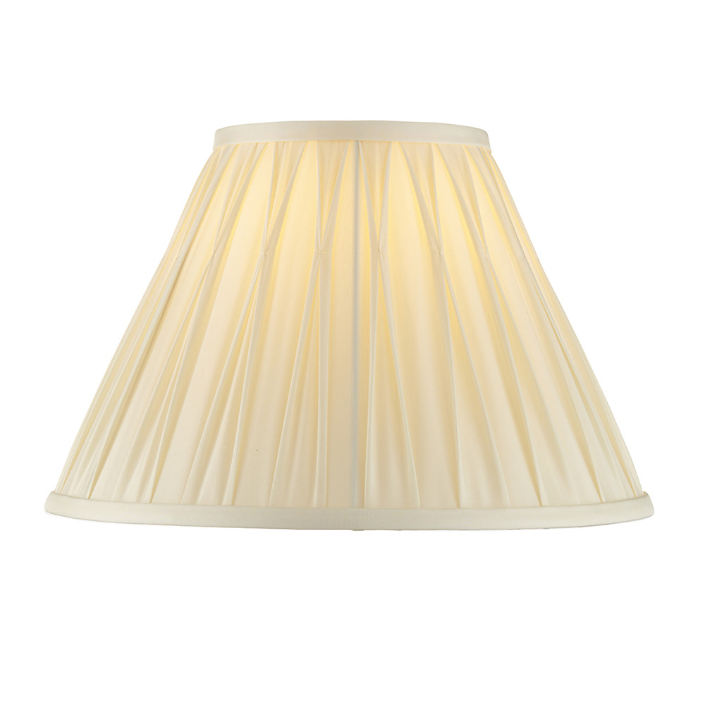 Kiegészítők - ENDON Chatsworth 1lt Shade Ivory silk 60W E27 or B22 GLS - ED-94352