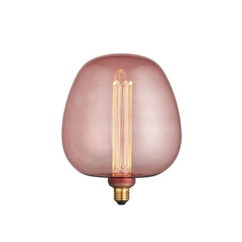 ENDON Roves 1lt Accessory Pink tinted glass 2.8W LED E27 Warm White - ED-97226