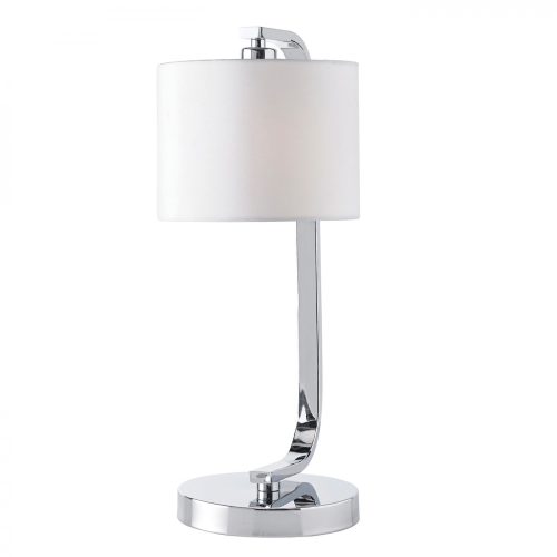 ENDON Canning 1lt Table Chrome plate & white fabric 40W E14 golf - ED-CANNING-TLCH