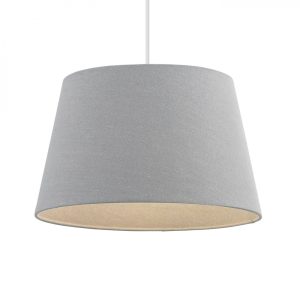Kiegészítők - ENDON Cici 1lt Shade Grey linen mix fabric 60W E27 or B22 GLS - ED-CICI-12GRY