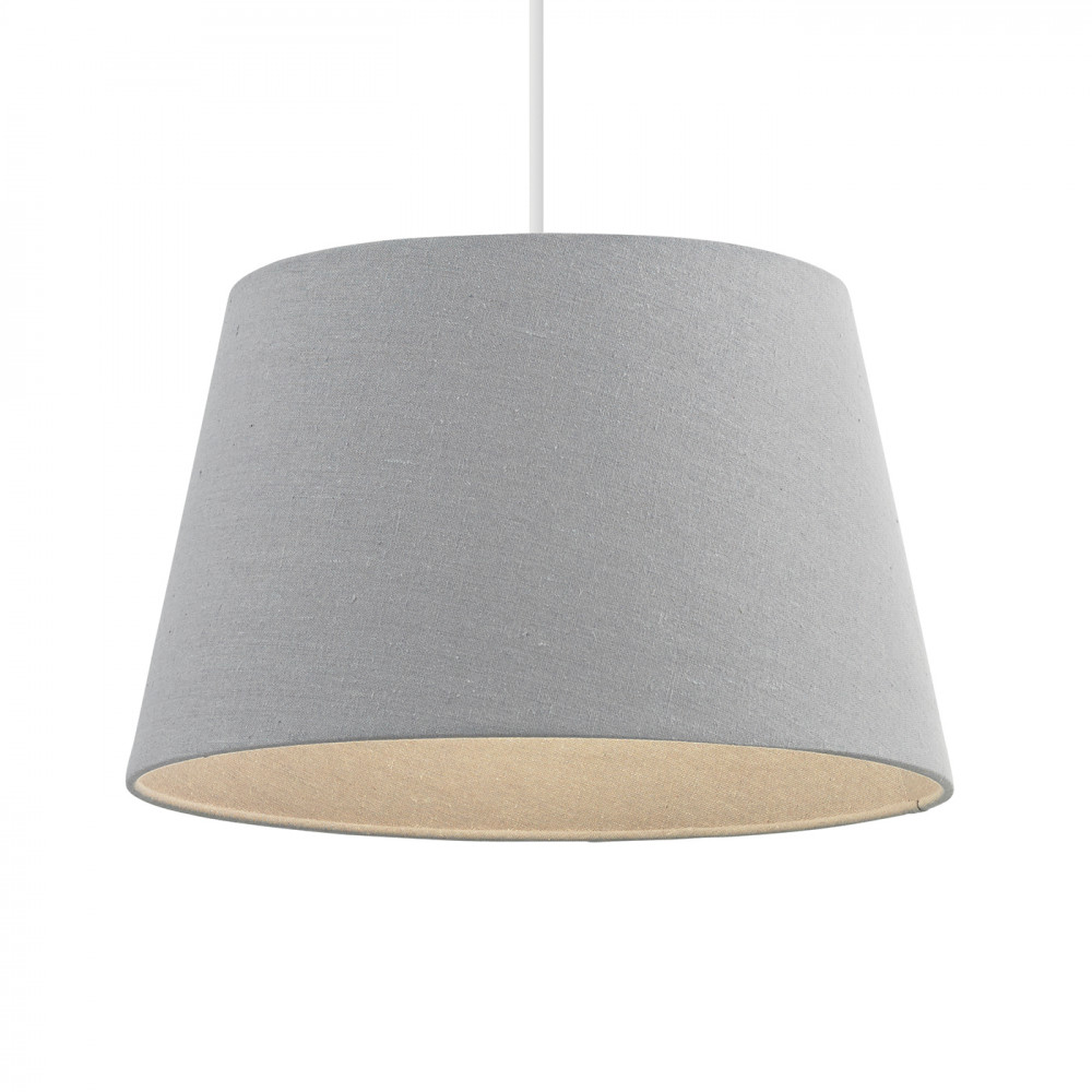 Kiegészítők - ENDON Cici 1lt Shade Grey linen mix fabric 60W E27 or B22 GLS - ED-CICI-12GRY