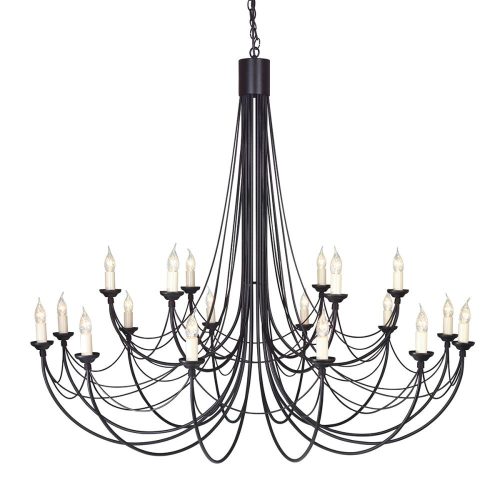 Elstead CARISBROOKE black chandelier