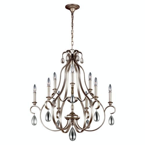 Elstead DeWitt silver chandelier