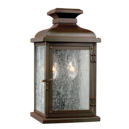 Elstead Pediment brown outdoor wall lamp