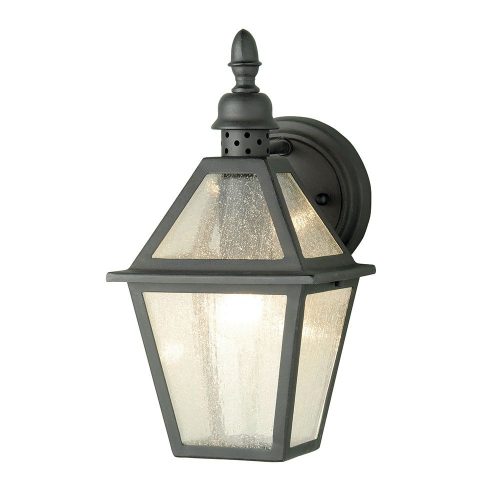 Elstead POLRUAN black outdoor wall lamp