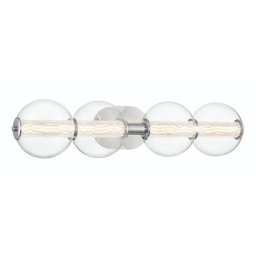 ELSTEAD Eurofase IP44 wall light, width 756mm, LED 18.5W dimmable, 1782lm - ELS-QN-ATOMO-4W-PC