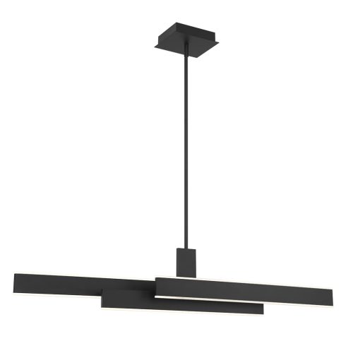 ELSTEAD Eurofase pendant light, width 1145mm, LED 74W dimmable, 4700lm - ELS-QN-CAMENO-LP-BK