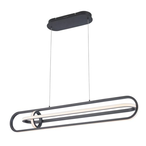 ELSTEAD Eurofase pendant light, width 1071mm, LED 58W dimmable, 2900lm - ELS-QN-DEMARK-LP-BK