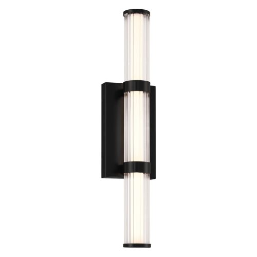 ELSTEAD Eurofase bathroom/outdoor wall light, IP44, height 540mm, LED 21W dimmable, 1477lm - ELS-QN-FAYTON-M-BK