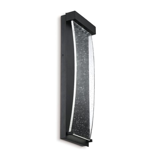 ELSTEAD Eurofase outdoor wall light, height 357mm, LED 6W, 120lm, IP44 - ELS-QN-KABO-S-BK