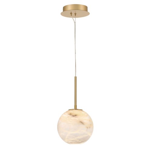 ELSTEAD Eurofase real alabaster pendant lamp, diameter 203mm, 10W LED dimmable, 723lm - ELS-QN-KEPLER-1P-S-BG