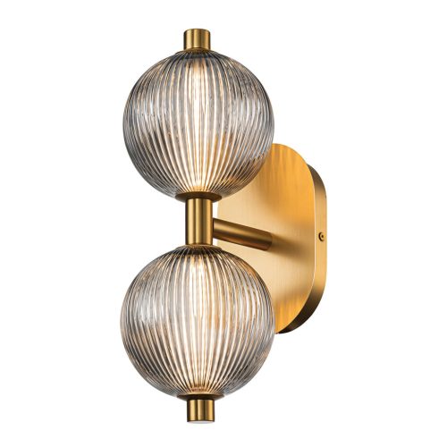ELSTEAD Eurofase IP44 wall light, width/height 390mm, LED 18W dimmable, 1361lm - ELS-QN-PALMAS-2W-BG