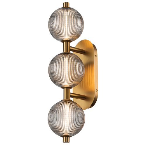 ELSTEAD Eurofase IP44 wall light, width/height 587mm, LED 27W dimmable, 1850lm - ELS-QN-PALMAS-3W-BG