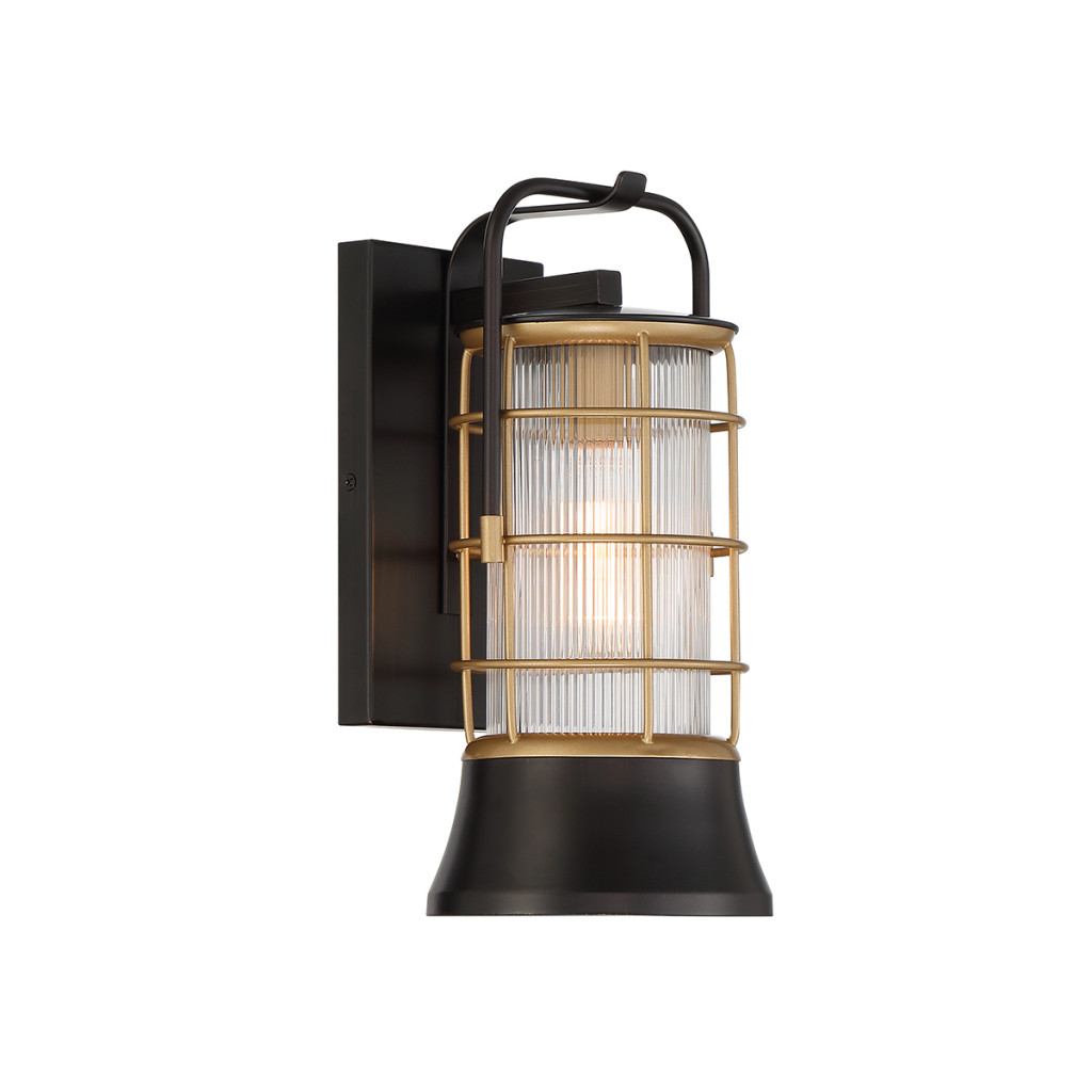Kültéri fali lámpa - ELSTEAD Eurofase outdoor wall light, height 335mm, 1xE27, IP44 - ELS-QN-RIVAMAR-S-BLK-GD Kültéri fali lámpa - ELSTEAD Eurofase outdoor wall light, height 335mm, 1xE27, IP44 - ELS-QN-RIVAMAR-S-BLK-GD