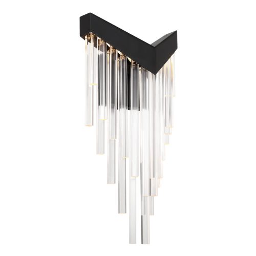 ELSTEAD Eurofase wall light, height 508mm, width 257mm, LED 12W dimmable, 330lm - ELS-QN-VIVIEN-1W-BK