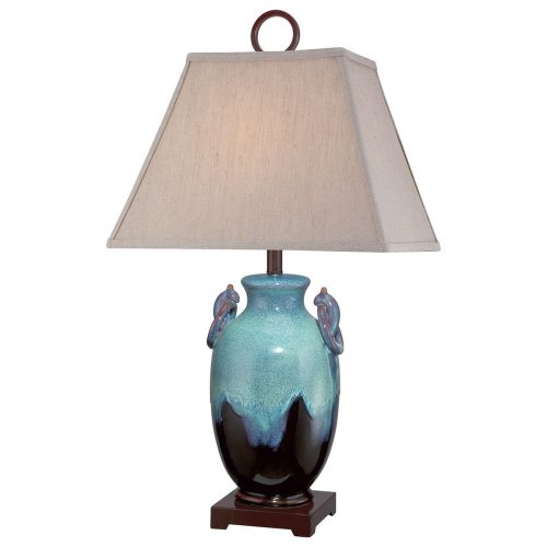 Elstead Amphora blue table lamp