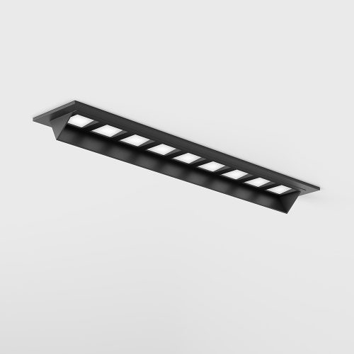 Ceiling recessed luminaire VARIO WALL WASHER 218, L218mm, W38mm, H45mm, LED 14W, 1010Lm, 3000K, 48x25fok, CRI>90, 500mA, IP20, black color