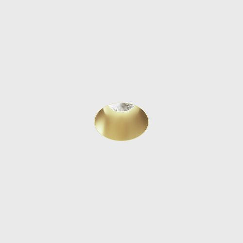 Ceiling recessed luminaire NANO R TRIMLESS, D35mm, H67mm, CREE LED 8W, 640Lm, 3000K, 50fok, CRI>90, 700mA, IP20, brass color