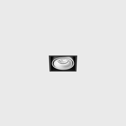 Ceiling recessed luminaire KARDAN 1, L108mm, W108mm, H80mm, BRIDGELUX LED 9W, 924Lm, 3000K, 50fok, CRI>90, 250mA, IP20, white color