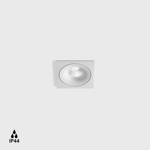 Ceiling recessed luminaire with frame RIO F1, L100mm W100mm, H56mm, BRIDGELUX LED 9W, 924Lm, 3000K, 50fok, CRI>90, 250mA, IP44, white color