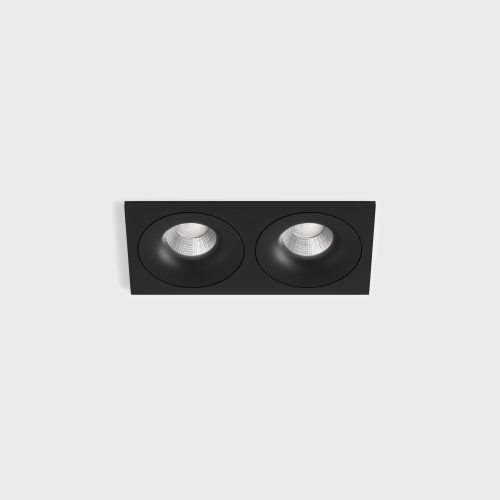 Ceiling recessed luminaire with frame RIO F2, L192mm, W100mm, H56mm, BRIDGELUX LED 2x9W, 2х924Lm, 3000K, 50fok, CRI>90, 250mA, IP44, black color