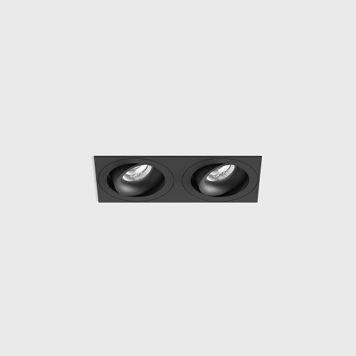 Ceiling recessed luminaire with frame RIO A F2, L226mm, W110mm, H55.5mm, BRIDGELUX LED 2x9W, 250mA, 2x924Lm, 3000K, 50fok, CRI>90, IP20, black color