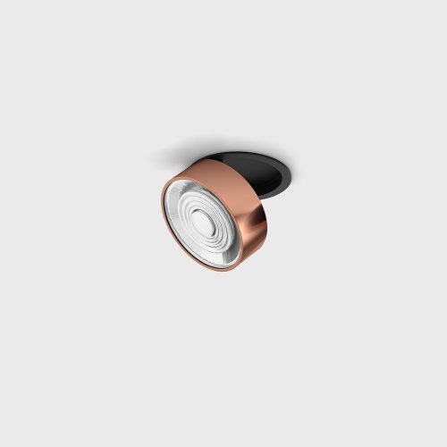 Ceiling recessed luminaire SOL IN MINI, D75mm, H26mm, LED 7W, 624Lm, 3000K, 45fok, CRI>90, 350mA, IP20, black/copper color