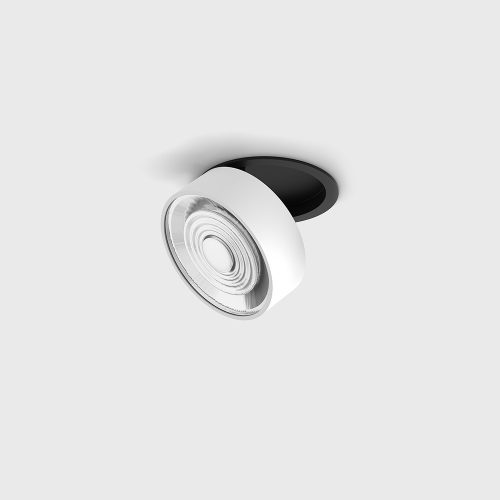 Ceiling recessed luminaire SOL IN, D95mm, H33mm, LED 14W, 1425Lm, 3000K, 38fok, CRI>90, 350mA, IP20, black/white color