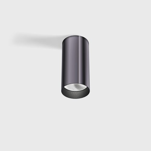 Surface mounted luminaire TUB M S 110, D52mm, H110mm, CREE LED 9W, 250mA, 540lm, 3000K, 35fok, CRI>90, IP20, diamond black color