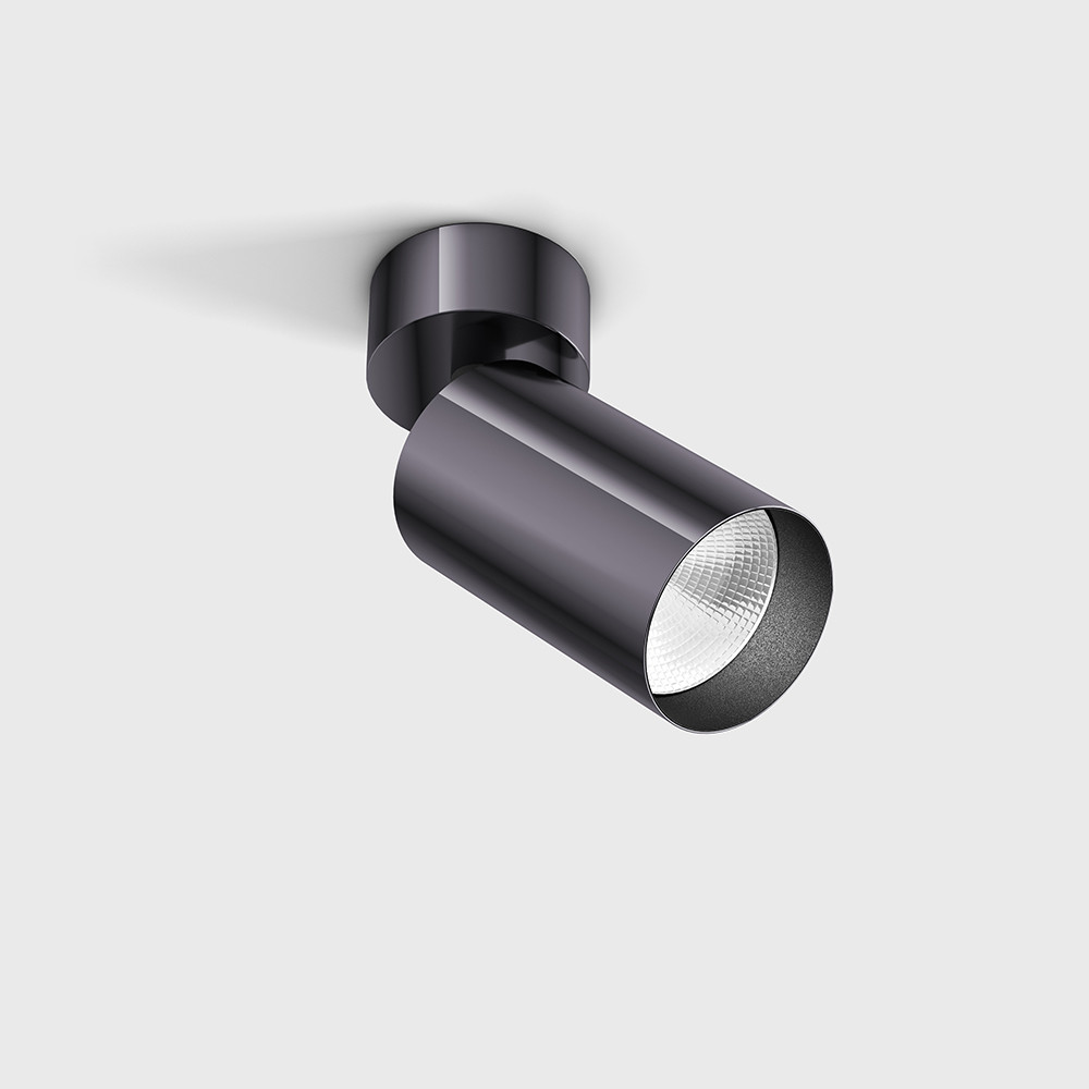 Spot világítás - Surface mounted luminaire TUB M SA 90, D52mm, H140mm, CREE LED 9W, 250mA, 552Lm, 3000K, 50fok, CRI>90, IP20, diamond black color Spot világítás - Surface mounted luminaire TUB M SA 90, D52mm, H140mm, CREE LED 9W, 250mA, 552Lm, 3000K, 50fok, CRI>90, IP20, diamond black color