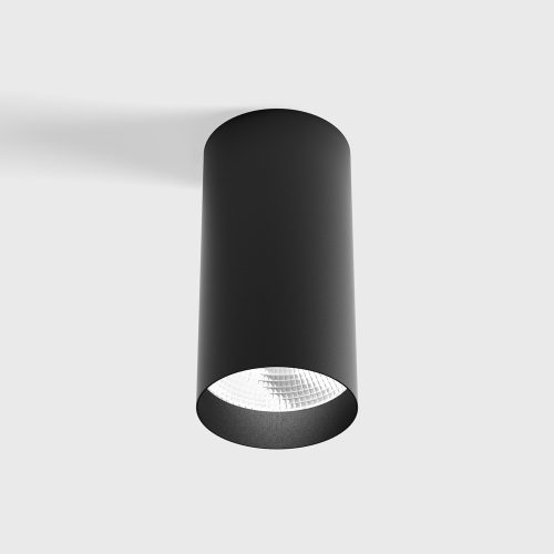 Surface mounted luminaire TUB L S 150, D75, H150mm, CREE LED 18W, 500mA, 1287lm, 4000K, 50fok, CRI>90, IP20, black color 