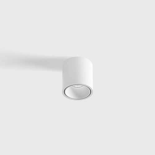 Surface mounted luminaire ROLL, D95mm, H100mm, BRIDGELUX LED 9W, 989Lm, 4000K, 50fok, CRI>90, 250mA, IP44, white color