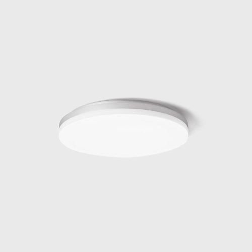 Surface mounted luminaire FLAT R2, D270mm, H49mm, LED 24W(1960Lm)/18W(1470Lm)/10W(805Lm), 3000K/4000K, CRI>90, IP54, white color
