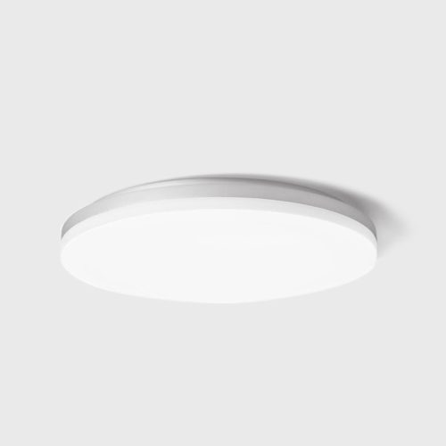 Surface mounted luminaire FLAT R3, D400mm, H65mm, LED 32W(2880Lm)/24W(1960Lm), 3000K/4000K, CRI>90, IP54, white color