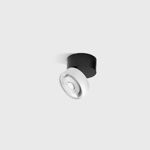 Surface mounted luminaire SOL SURF MINI, D75mm, H70mm, LED 7W, 624Lm, 3000K, 45fok, CRI>90, 350mA, IP20, black/white color